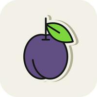 Plum Vector Icon Design