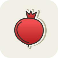 Pomegranate Vector Icon Design