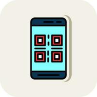 qr código vector icono diseño