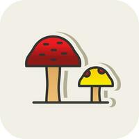 Mushrooms Vector Icon Design