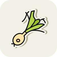 Spring Onion Vector Icon Design