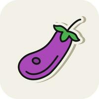 Eggplant Vector Icon Design