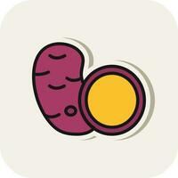 Sweet Potato Vector Icon Design