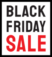 The Black Friday label for sale event concept png