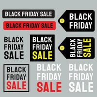 The Black Friday label for sale event concept vector