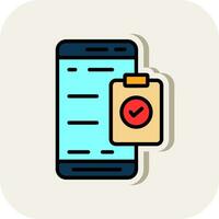 Mobile Check List  Vector Icon Design