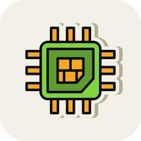 Processor  Vector Icon Design