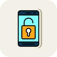 Mobile Unlock  Vector Icon Design