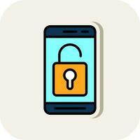 Mobile Unlock  Vector Icon Design