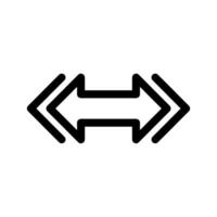 moverse horizontalmente icono vector símbolo diseño ilustración