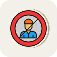 No Child Labor  Vector Icon Design