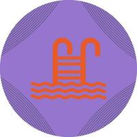 Water Stairs Vector Icon