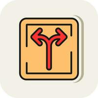 Two Way Vector Icon Design