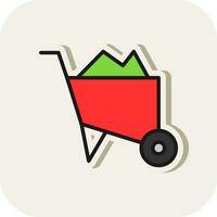 Wheelbarrow  Vector Icon Design