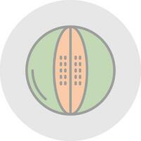 Melon Cantaloupe Vector Icon Design