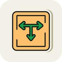 T Junction Vector Icon Design