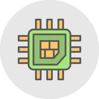 Processor  Vector Icon Design