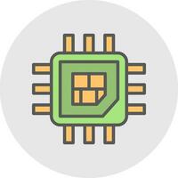 Processor  Vector Icon Design