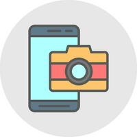 Mobile Camera  Vector Icon Design