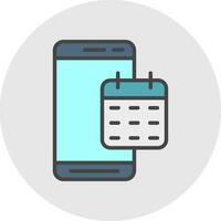 Mobile Calendar  Vector Icon Design