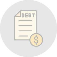 Debt Vector Icon Design