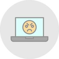 Angry Face  Vector Icon Design
