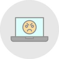 Angry Face  Vector Icon Design