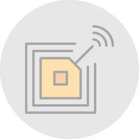 Rfid chip Vector Icon Design