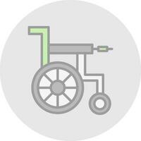 diseño de icono de vector de silla de ruedas