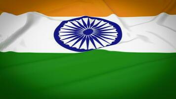 The India flag on Business chart background  3d rendering photo