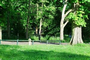 Low Angle View of Wardown Museum Public Park of Luton, England UK. Image Captured on May 10th, 2023 photo