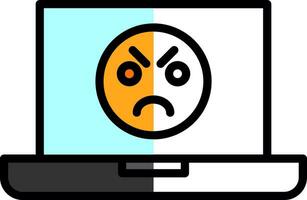 Angry Face  Vector Icon Design