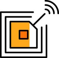 Rfid chip Vector Icon Design