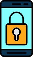Mobile Lock  Vector Icon Design