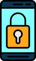 Mobile Lock  Vector Icon Design