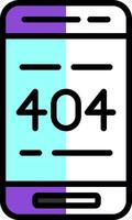 404 Error  Vector Icon Design