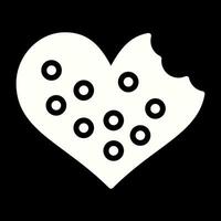 Heart shaped cookies Vector Icon