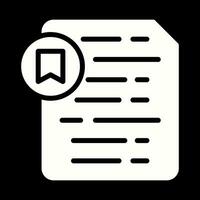 Document Insert Bookmark Vector Icon