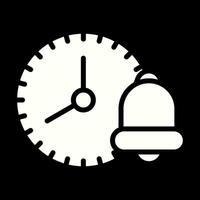 Clock with reminder bell Vector Icon