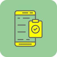 Mobile Check List  Vector Icon Design