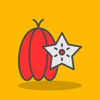 Fruta estrella vector icono diseño