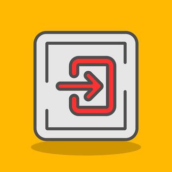 Log In Vector Icon Design
