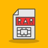 Rar  Vector Icon Design