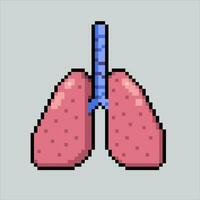 píxel Arte ilustración pulmones. pixelado pulmones. livianos Organo icono pixelado para el píxel Arte juego y icono para sitio web y vídeo juego. antiguo colegio retro vector