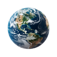 Planet Earth isolated on transparent background, created with generative AI png