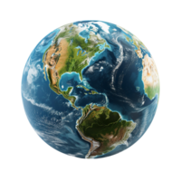 Planet Earth isolated on transparent background, created with generative AI png