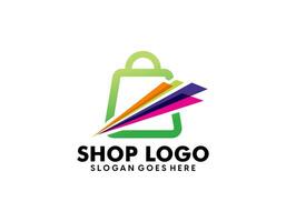 moderno en línea tienda logo diseños modelo vector