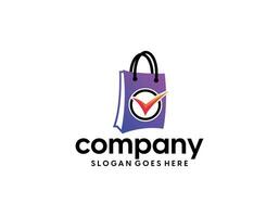 Creative modern abstract eCommerce logo design, colorful gradient online shopping bag logo design template vector