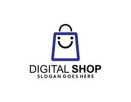 E commerce logo design vector. Online shop logo design idea vector