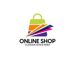 Online Shop Logo designs Template, Vector illustration